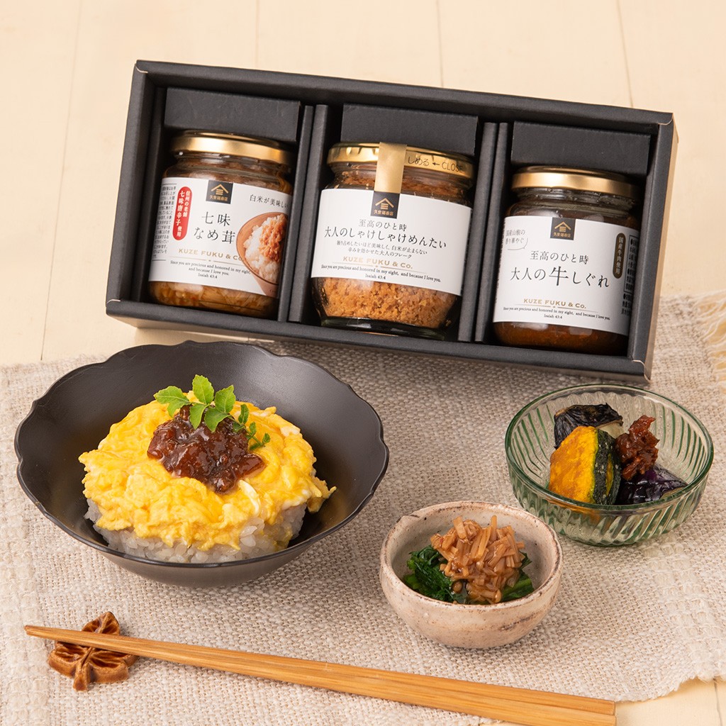 久世福商店 厳選ご飯のお供３本ギフト